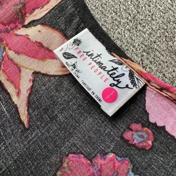 Intimately Free People Voile & Lace Slip Floral Tunic Small - Picture 6 of 6